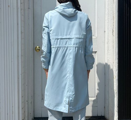 Nikki Jones - Long Lightweight Coat in Cloud Blue