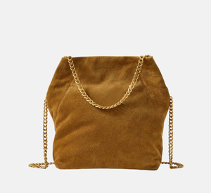 Veronica Beard - Small Suede Slouch Bag in Acorn