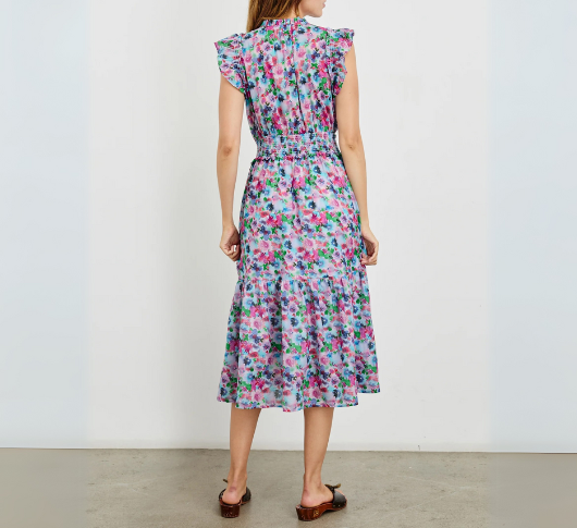 RAILS - Garden Dress with Shirred Waist in Spring Meadow