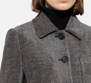 Luisa Cerano - Birdseye Tweed Jacket in Black