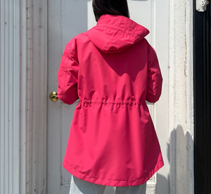 Nikki Jones - Lightweight Coat with Cinched Weight in Pink
