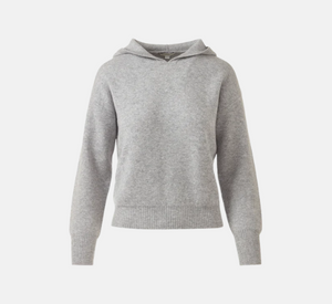 Kinross Cashmere – Double Knit Hoodie in Sterling