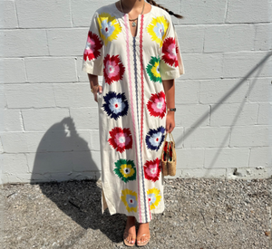 FRANCES VALENTINE - Caftan Maxi Dress in Oyster