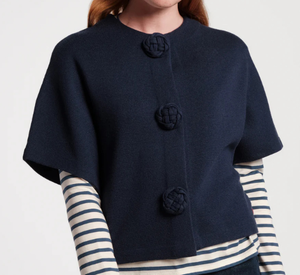 Frances Valentine - Carnegie Shrug with Knot Button Detail