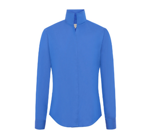 SARAH ALEXANDRA - Cotton Collared Button Down in Blue Lagoon