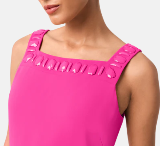 Trina Turk - Yokuna Jewel Neck Mini Dress in Trina Pink