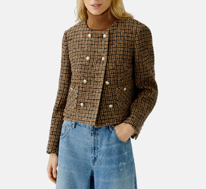 Oui - Double Breasted Tweed Jacket