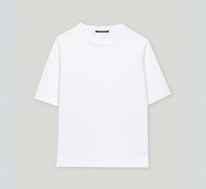 Luisa Cerano - Basic Short Sleeve T-Shirt in Bleached White