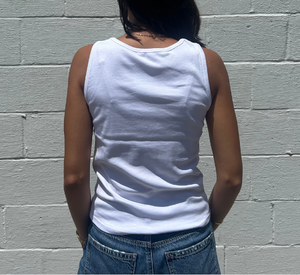 Elliot Lauren - Plain Knit Tank Top in White