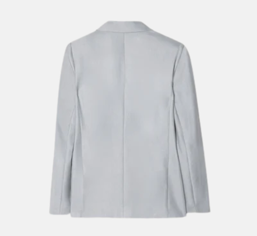 Luisa Cerano - Boyfriend Lined Blazer in Silver Grey