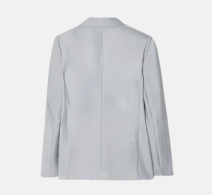 Luisa Cerano - Boyfriend Lined Blazer in Silver Grey
