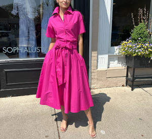 Trina Turk - Amano Bow-Tie Midi Skirt in Trina Pink
