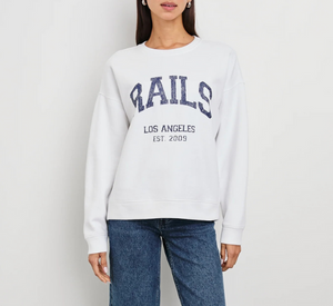 RAILS - Classic Crewneck in Ivory and Navy