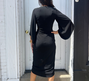 Iris Setlakwe - Draped Dress with Side Knot in Black