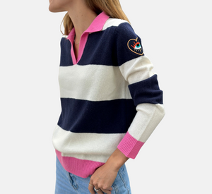 Vilagallo - Striped Polo Sweater