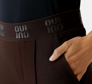 Oui - Straight Leg Trouser in Ganache