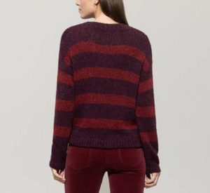 Luisa Cerano – Striped Sweater in Red and Burgundy