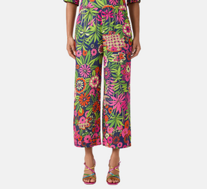 Trina Turk - Estella Floral Pattern Cropped Pant in Multicolor