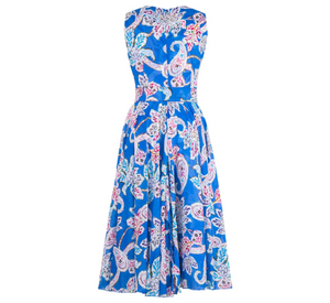 SAMANTHA SUNG - Aster Sleeveless Midi Dress in Sky Blue