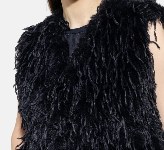 Luisa Cerano - Furry Vest in Dark Blue