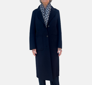 Palto - Elsa Double Face Wool Coat in Navy