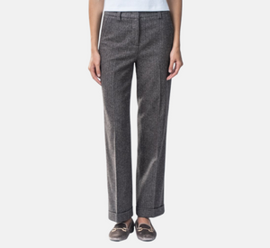 Via Masini - Herringbone Wool Pant