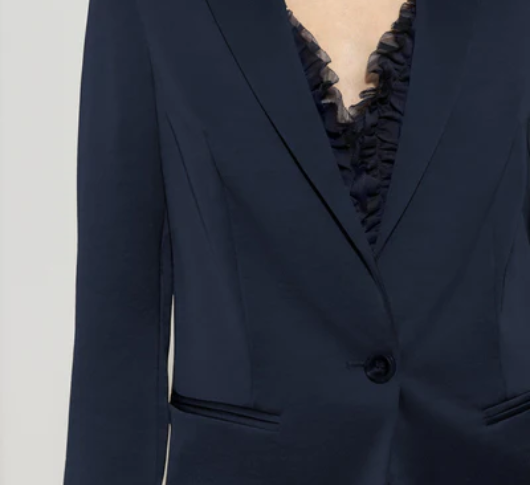Luisa Cerano - Satin Blazer in Dark Blue