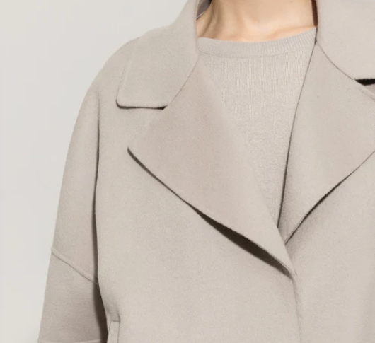 Luisa Cerano - Oversized Wool Topper in Oyster
