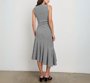 RAILS - Daija Asymmetrical Hem Detailed Dress in Black Gingham