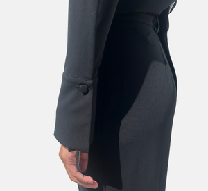 Iris - Jersey Collared Blouse in Black