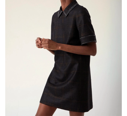 
            
                Load image into Gallery viewer, Judith &amp;amp; Charles - Manhattan Dress in Anthracite Plaid
            
        