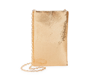 
            
                Load image into Gallery viewer, Whiting &amp;amp; Davis - Mesh Crossbody Pouch in Gold
            
        