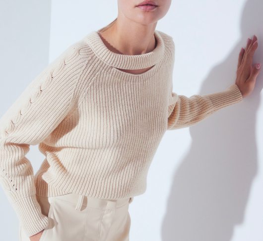 Marc Cain - Cable Knit Sweater in Blush