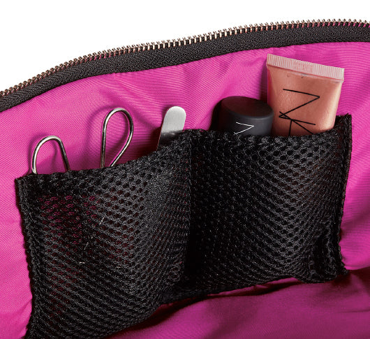 
            
                Load image into Gallery viewer, Kusshi - Signature Makeup Bag in Black/Pink
            
        