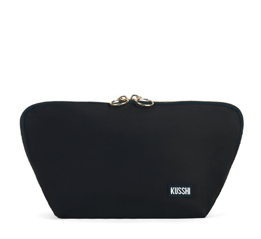 
            
                Load image into Gallery viewer, Kusshi - Signature Makeup Bag in Black/Pink
            
        