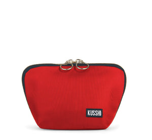 Kusshi - Everyday Makeup Bag in Red/Leopard